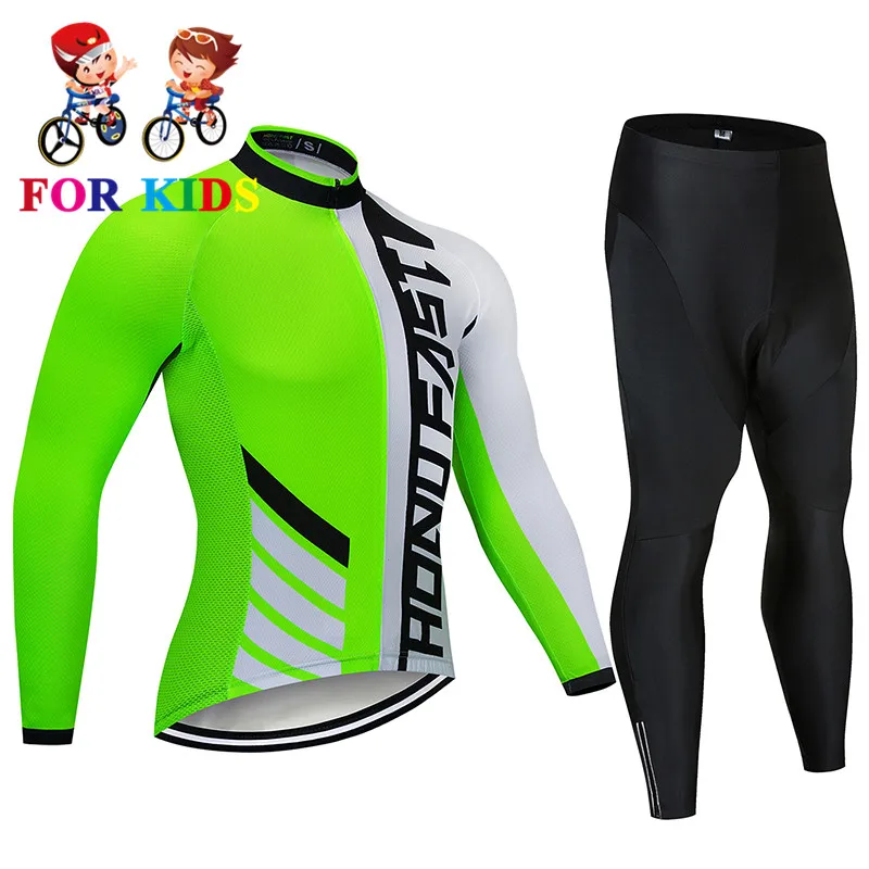 Long sleeve Suit 3 Новинка года; FDJ Pro Team; Детский комплект из Джерси для велоспорта с длинными рукавами; одежда для гонок; MTB Maillot; Длинная детская одежда для велоспорта; Ropa bicicleta - Цвет: Long sleeve Suit 3