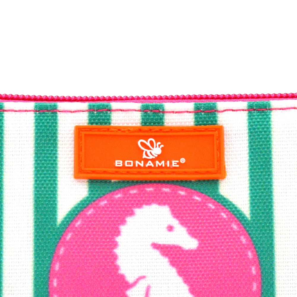 Женская косметичка в полоску с кисточкой|brand cosmetic bags|cosmetic bagcosmetic bag brand |