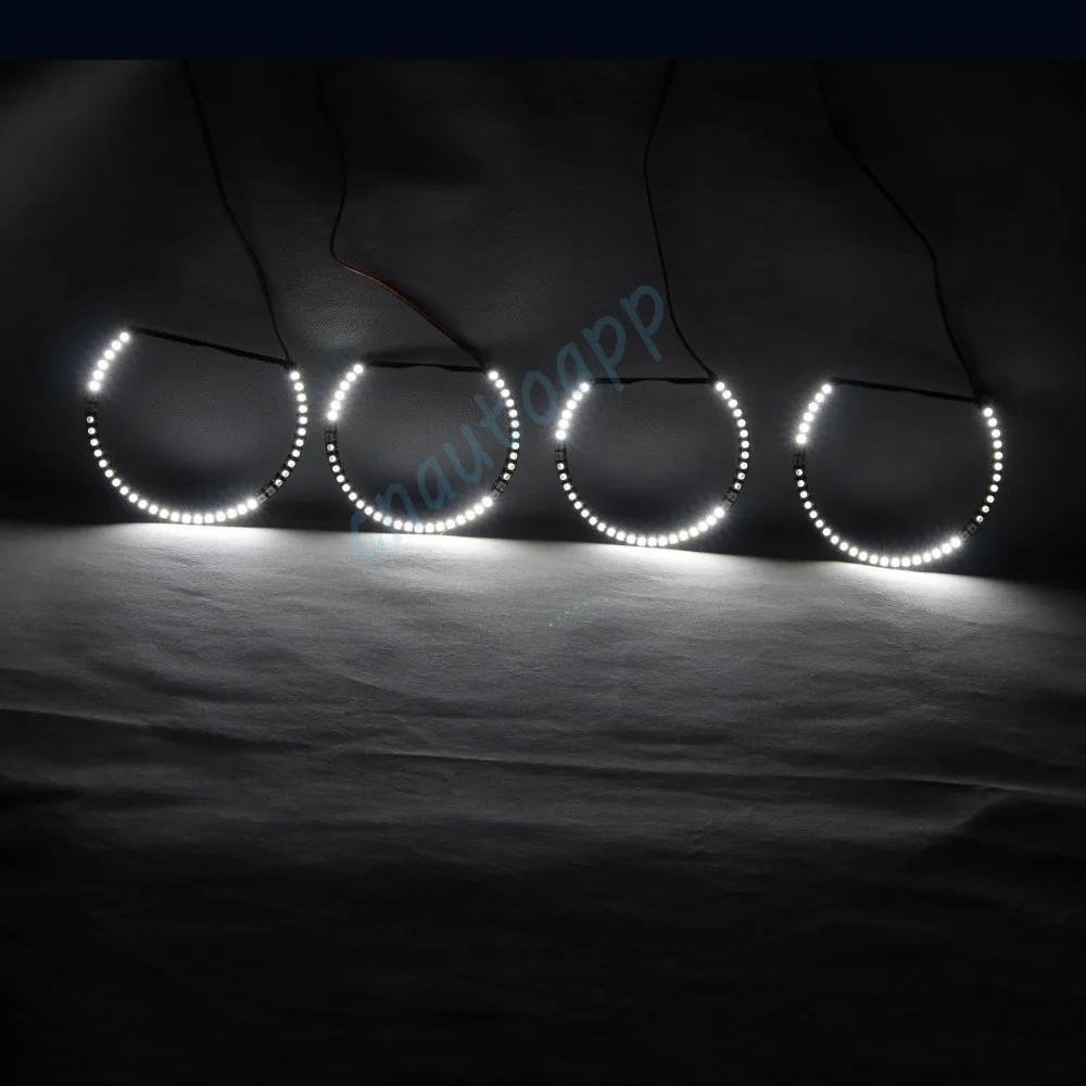 RGBW ангельские глаза вращающиеся огни ДХО светодиодная лампа многоцветное