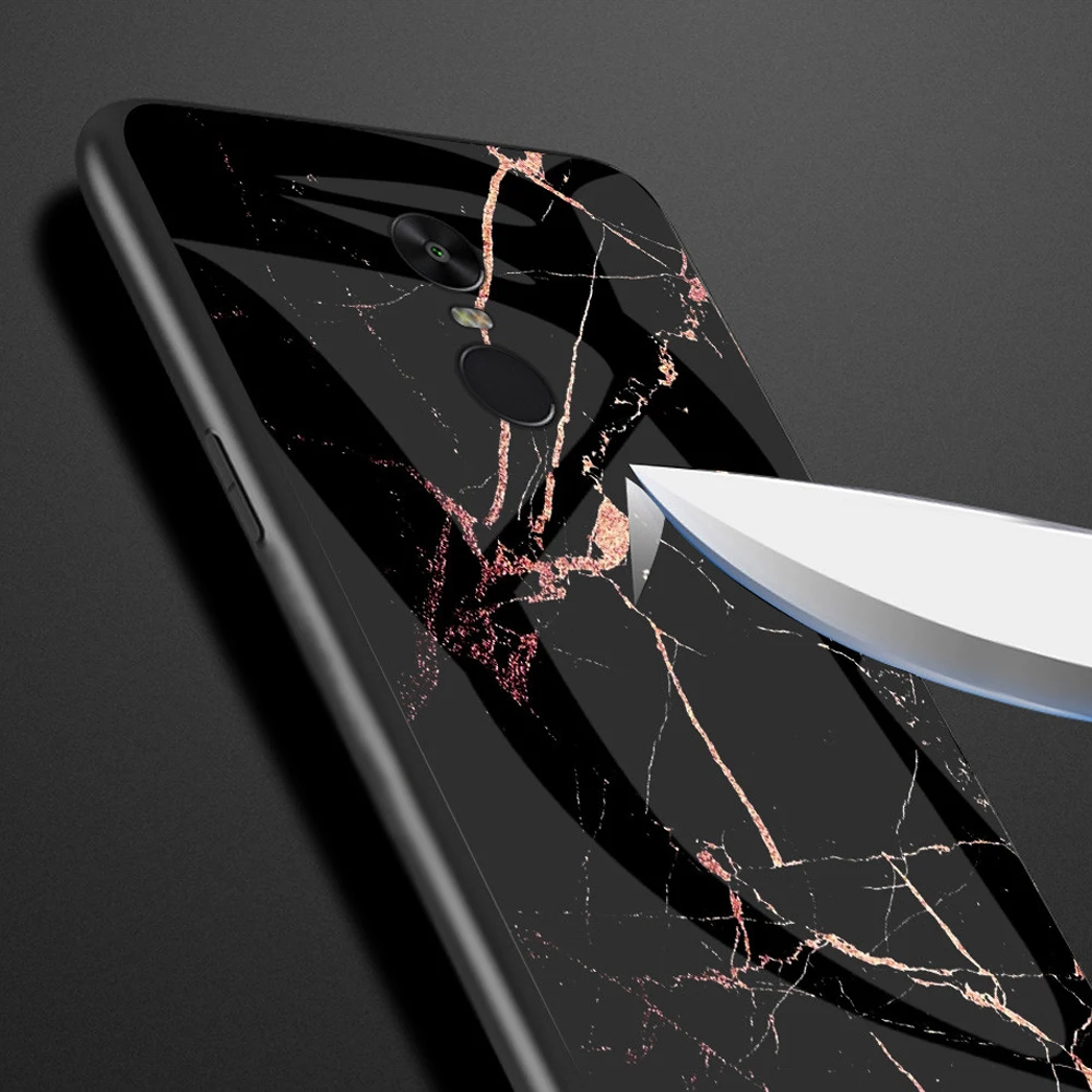 xiaomi Redmi Note 4X Чехол на Note4 5.5 дюймов Роскошная мраморная кожа Закаленное стекло для 4