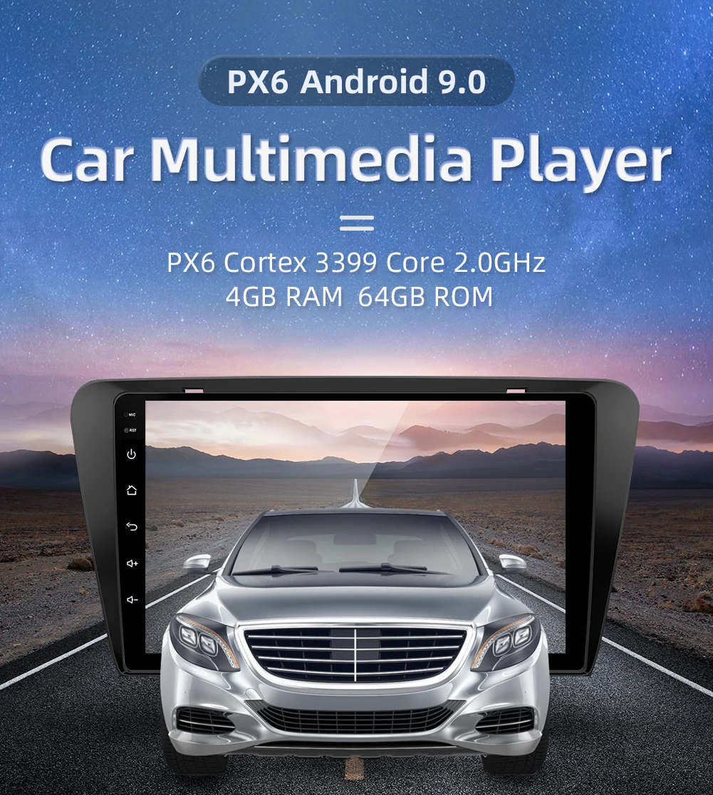 Автомобиль 2 din Android 9,0 головное устройство системы 4G+ 64G для Skoda Octavia радио gps navi Стерео аудио автомобильный компьютер