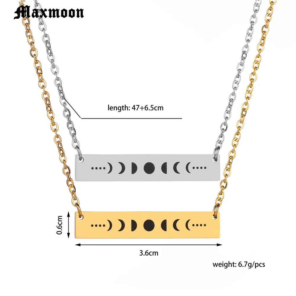 Женское ожерелье с подвеской Maxmoon винтажное из нержавеющей стали геометрическим