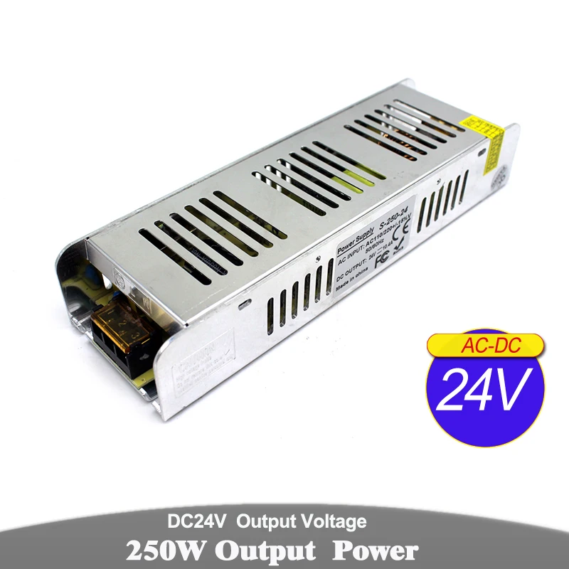 Одиночный выход 24 V 10.4A 250 W блок питания светодиодный преобразователь драйвера 220