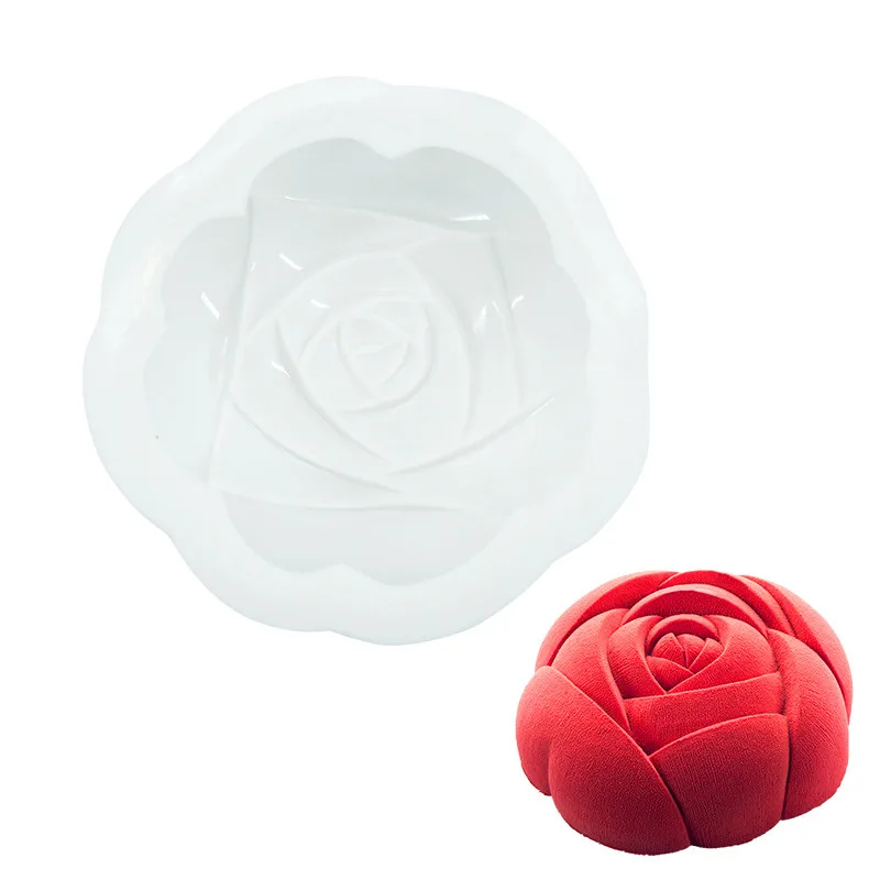 3D Silicone Mold Rose Flower Shape Mousse Pan Chocolates Cake Baking Decorating Tools DIY Dessert For Cakes Pastry | Дом и сад