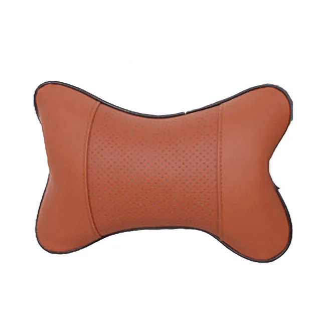 Brown X2 2X авто-Стайлинг шеи подушки для hyundai i30 ix35 solaris Seat leon 2 KIA rio k2 3 ceed sportage Lada Ford аксессуары - Цвет: Brown X2