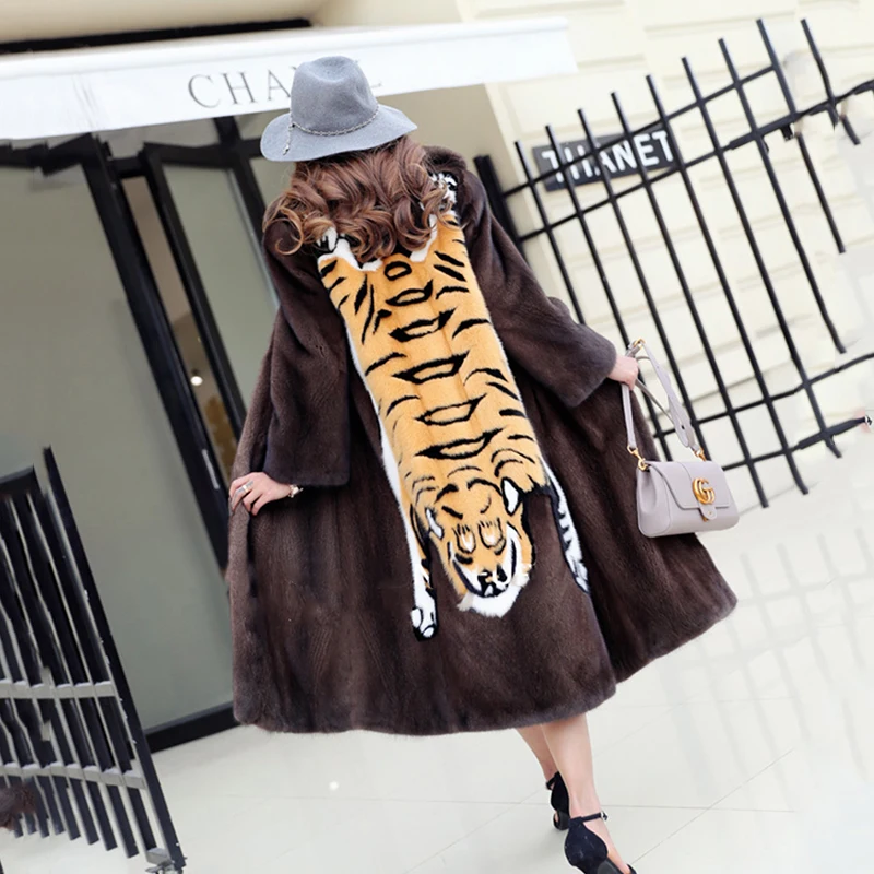 LVCHI Winter Women Coat Collection Grade Russia Imported Velvet Mink Fur Coat Denmark Fashion Young Women Prom Medium Club Coats