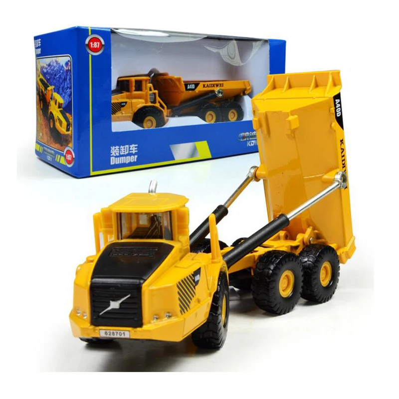 Детский сплав модель автомобиля игрушка литой под давлением самосвал весы 1: 87