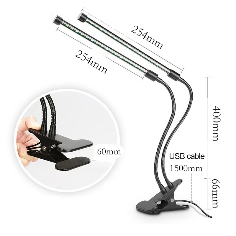 USB СВЕТОДИОДНЫЙ светильник для выращивания растений 30 Вт полный спектр лампа