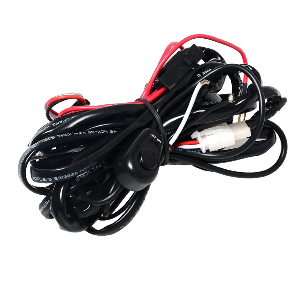 EE support 40A Wiring Harness Kit Red LED Light Bar Rocker Switch Toggle Lamp Fuse SPST | Автомобили и мотоциклы