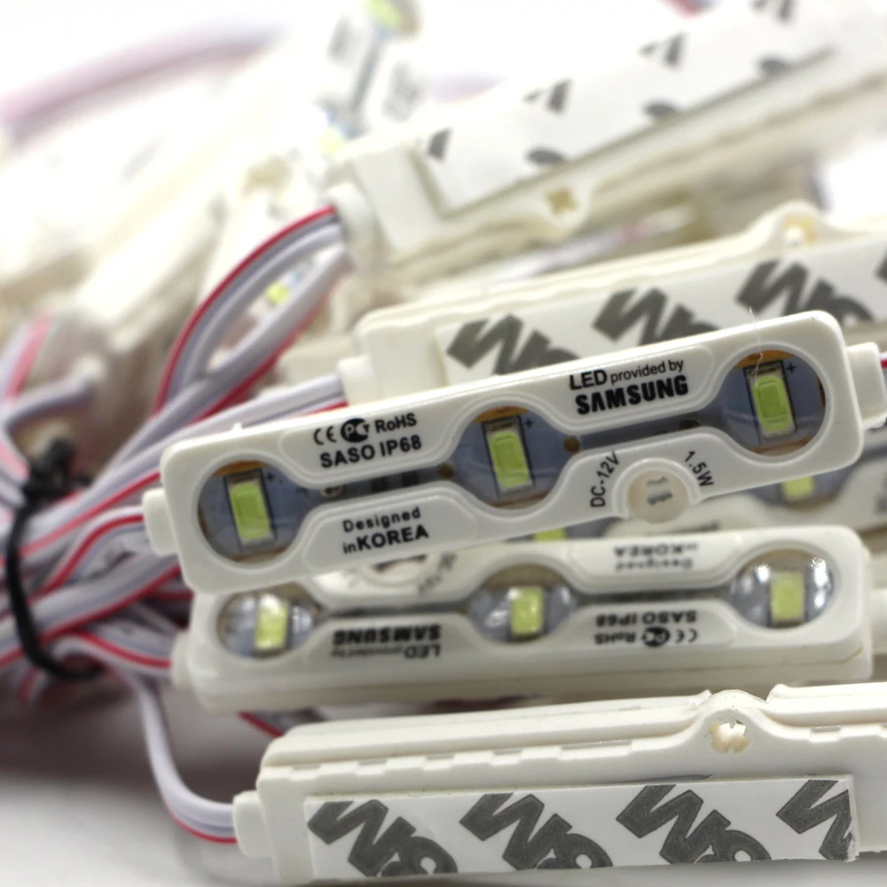 IP68 Samsung 5630 led модуль световая рекламная лампа 1 5 Вт 3 светодиода знак подсветка