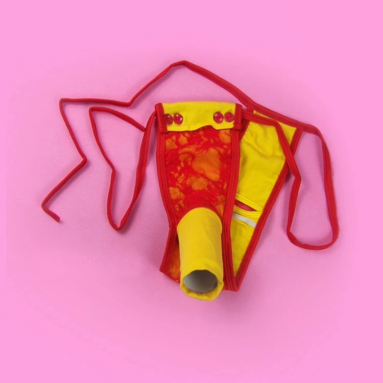 Мужские трусы стринги с карманом для пениса черные хлопковые брифы бандаж