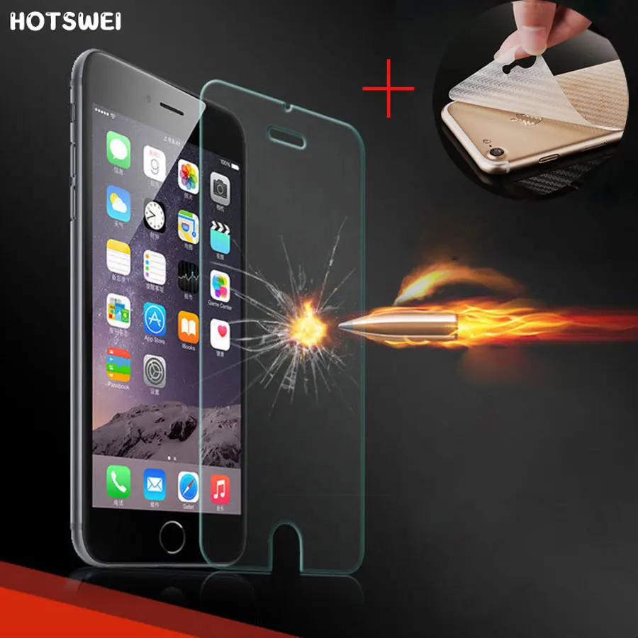 Закаленное стекло для apple iPhone 6 6s 8 7 plus Стекло 9 H 2.5D 0 26 мм защита экрана от осколков +
