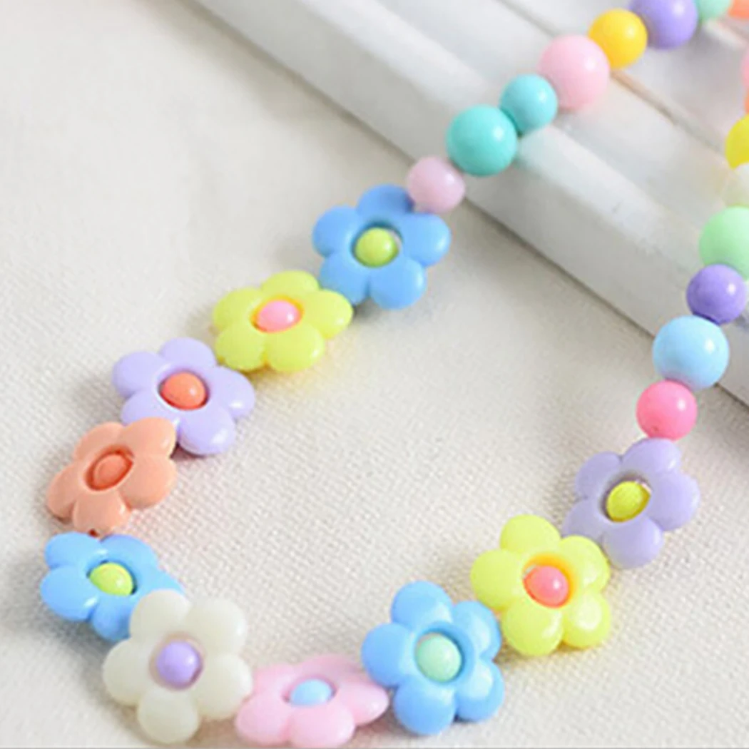 Children DIY Bead Set Assorted Acrylic Kit Jewelry Necklace Bracelet Craft Beads Making | Украшения и аксессуары
