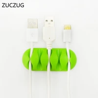 high quality zuczug cable winder earphone cable organizer wire storage silicon charger cable holder clips for mp3 mp4 earphone