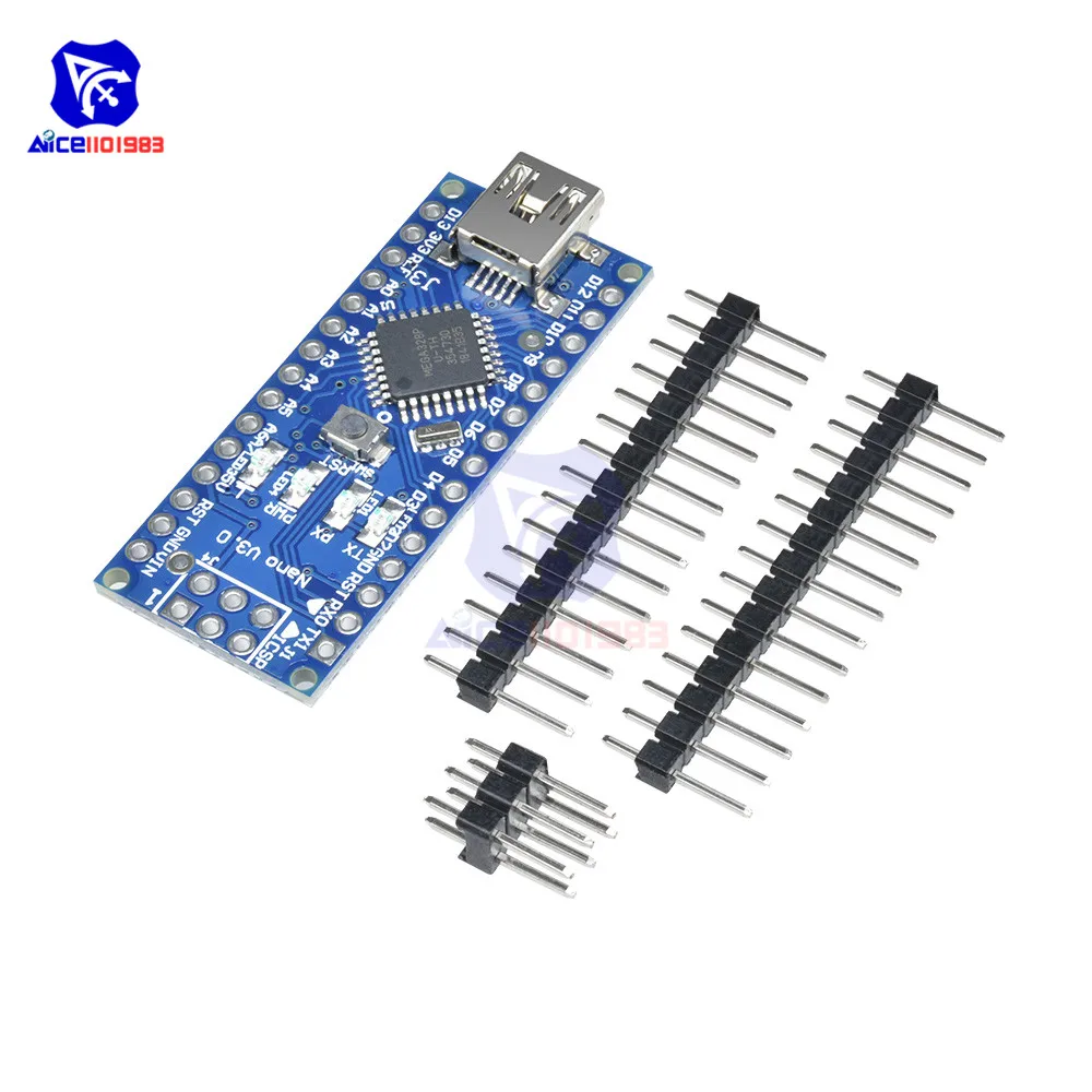 Плата микроконтроллера welless Nano V3.0 Mini USB ATmega328 5 в 16 м модуль для Arduino оригинальный