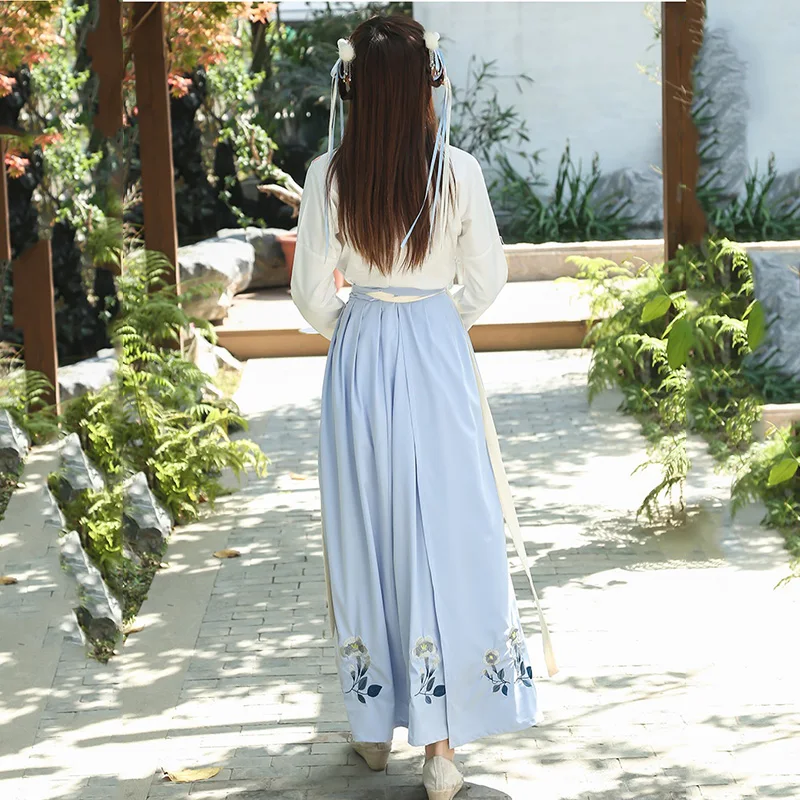 Hanfu National Tang Dynasty Costume Ancient Chinese Women Folk Dance Clothes Lady Traditional Stage Dress Show Outfit DNV10728 |