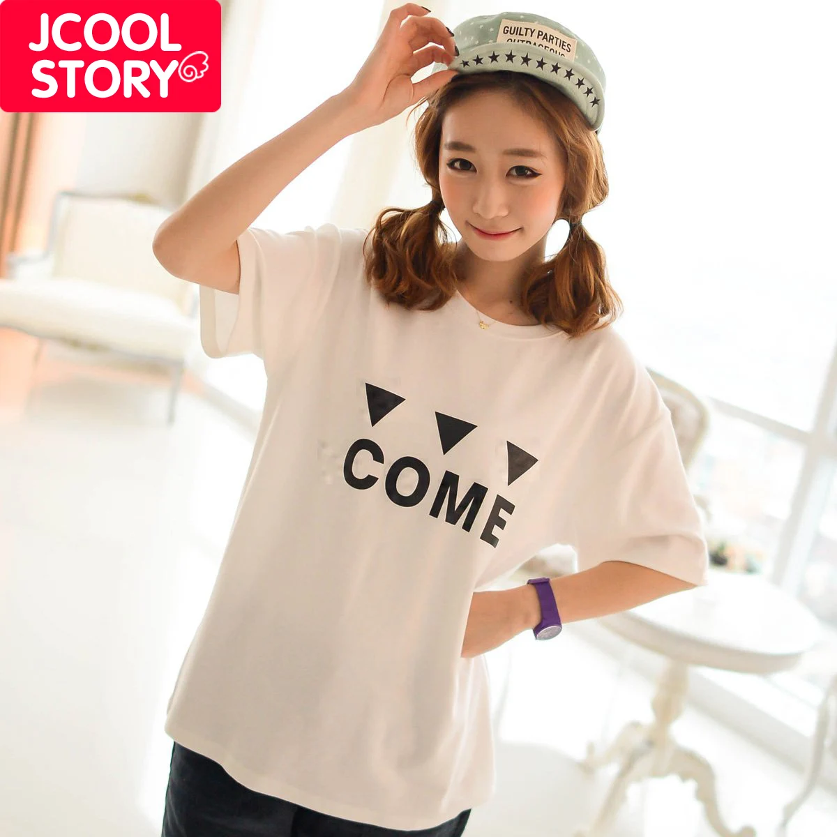 t shirt women 2014 spring come thickening loose short-sleeve T-shirt female basic girl | Женская одежда