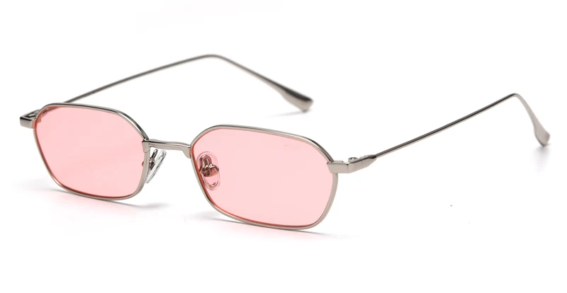 silver with pink Peekaboo Ретро Разноцветные солнцезащитные очки для женщин цвет желтый, синий; размеры 34-43 красочные Защита от солнца очки женский подарок украшение Вечерние - Цвет линз: silver with pink