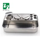 1 набор, контейнер для хранения стоматологических инструментов из нержавеющей стали