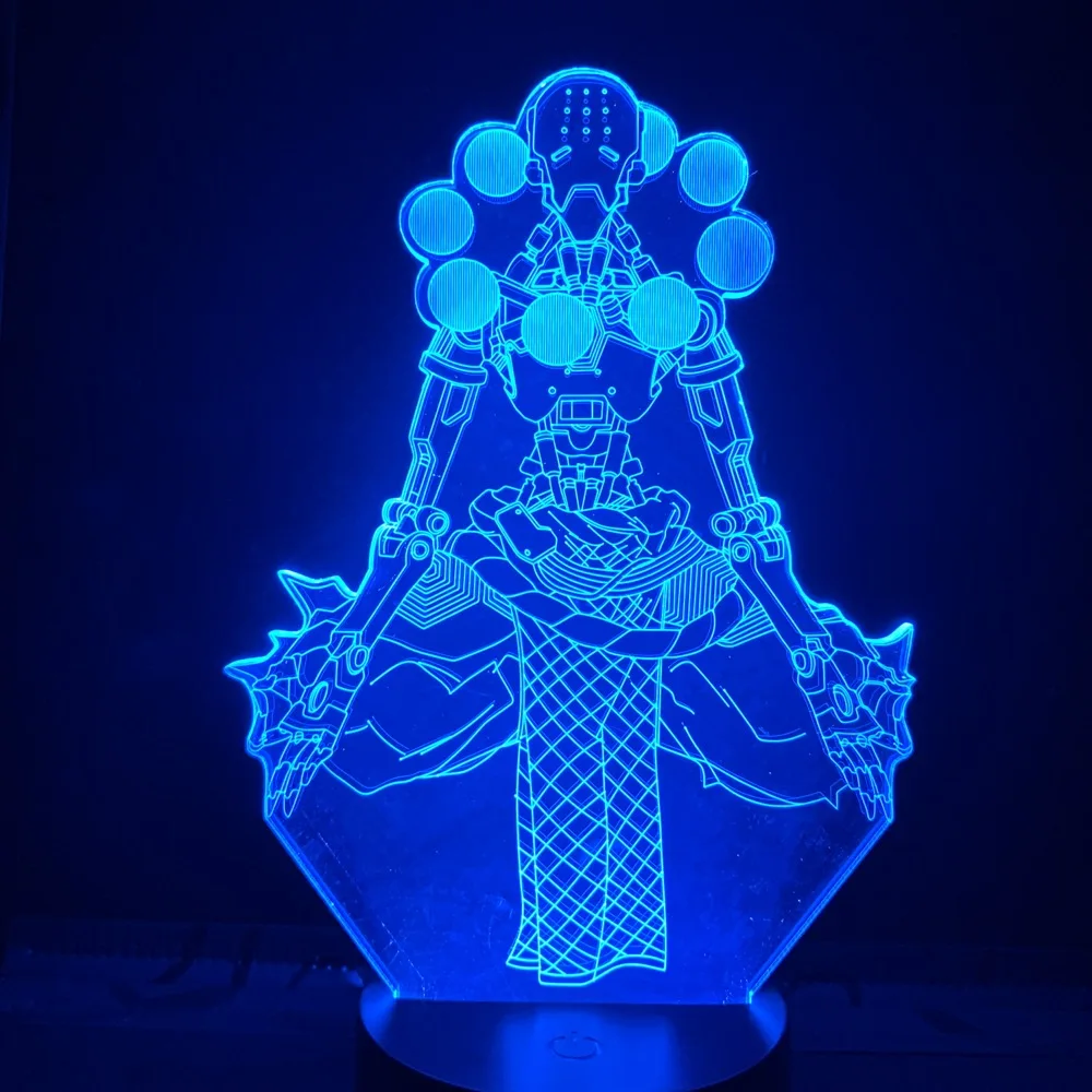 Игра Overwatch Zenyatta 3D светильник визуальный Настольная лампа для Спальня декоративные светильники 7 цветов изменить светодиодный ночной Светильник для дома украшения
