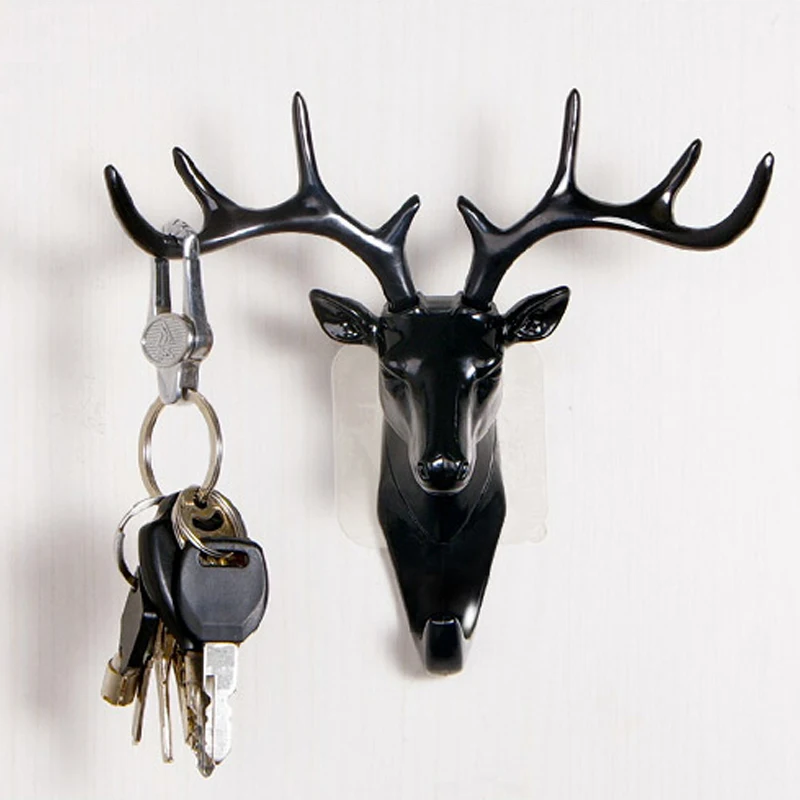 1 шт. самоклеящаяся вешалка на голову с оленем сумка ключи тряпичный липкий