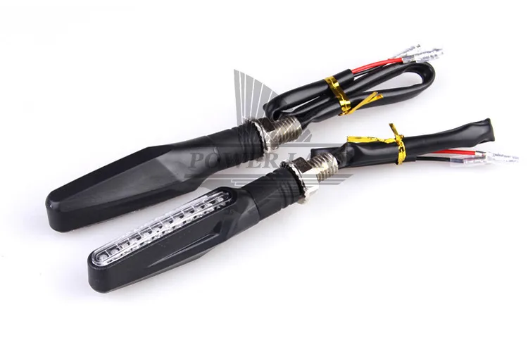 4 шт. 10 мм черный корпус Plastic12V 12LED поворотники янтарные Световые индикаторы гоночный стиль указатель поворота Универсальный подходит для мотоцикла