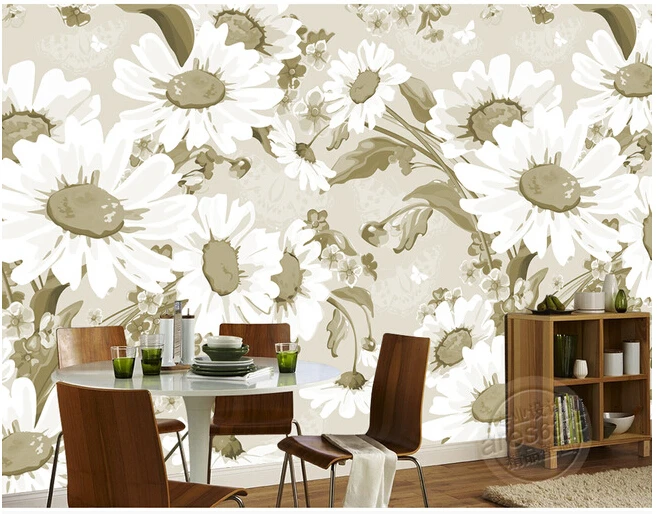 

Custom papel DE parede para sala, hand-painted flowers flowers murals for the bedroom TV wall vinyl papel DE parede