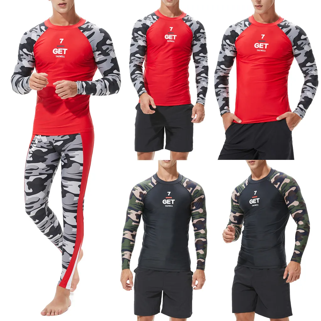 Мужская футболка с длинным рукавом защитой от УФ лучей для серфинга дайвинга