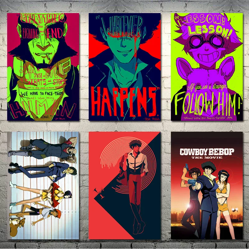 Cowboy Bebop японское аниме Искусство Шелковый Холст плакат 13x20 24x36 дюймов настенные