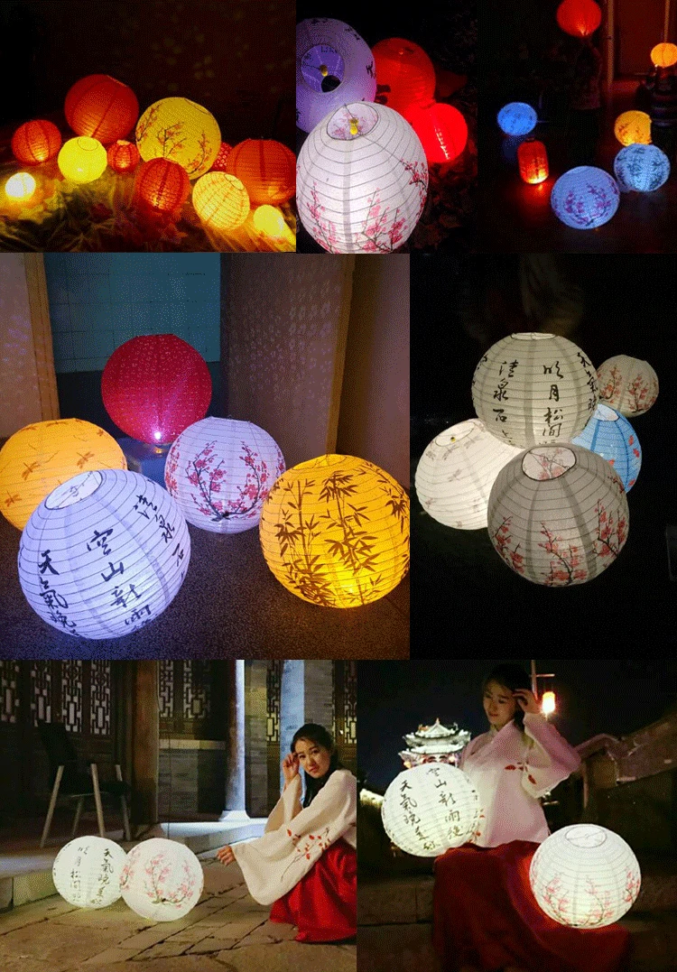 40 см 1" Китайское круглое бумажный фонарь lampion babyshower День рождения Свадьба юбилей спальня украшения дома аксессуары