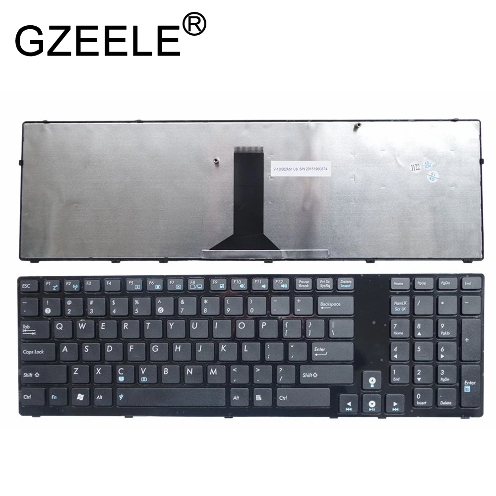 

Новая английская клавиатура GZEELE для ASUS X93 X93S X93SM X93SV 04GN6S1KND00-7 PK130JO1A16, Черная