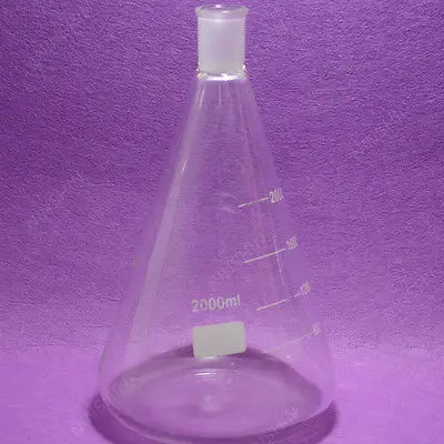 Набор фильтрации 2000 мл колба Erlenmeyer 24/40 и воронка фильтра (3 #) лабораторный
