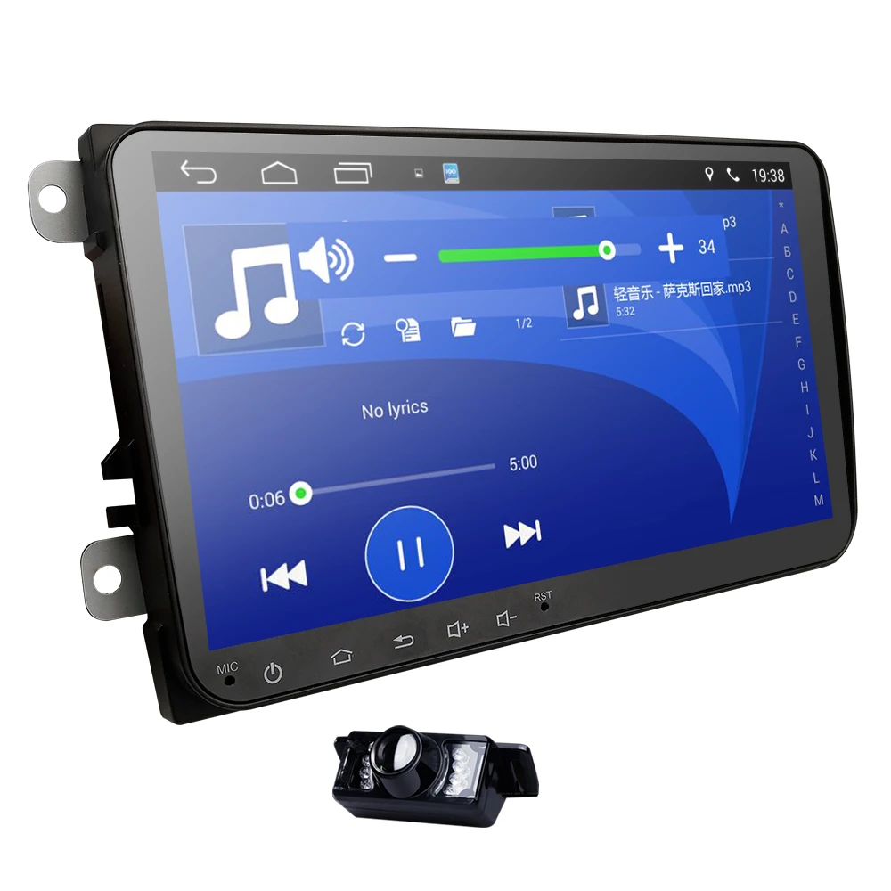Hizpo 2 Din Android 8 1 gps навигации 16G Встроенная память не Авторадио BT USB для Skoda Volkswagen VW Passat