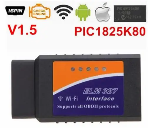 AS PICTURE OBD OBD2 автомобильный считыватель кодов PIC18F25K80 оборудование V1.5 ATDIAG ELM327 wifi стабильная функция работает дизельные автомобили Wi-Fi для Android/iOS - Цвет: AS PICTURE