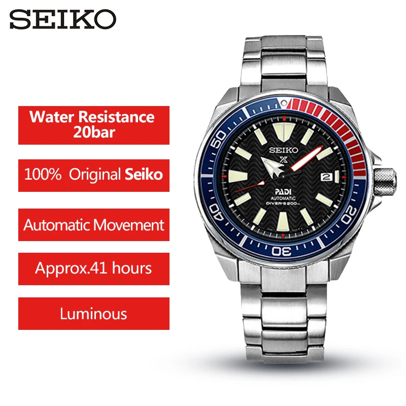 100% оригинальные мужские часы Seiko автоматические механические наручные 10 бар