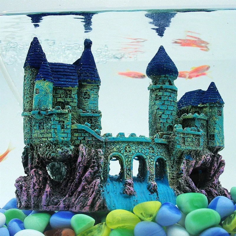 

Aquariums/fish Tank Decorations Resin Cartoon Castle Castle Tower Ornaments Fish Tank Aquarium Accessories Decoration 96