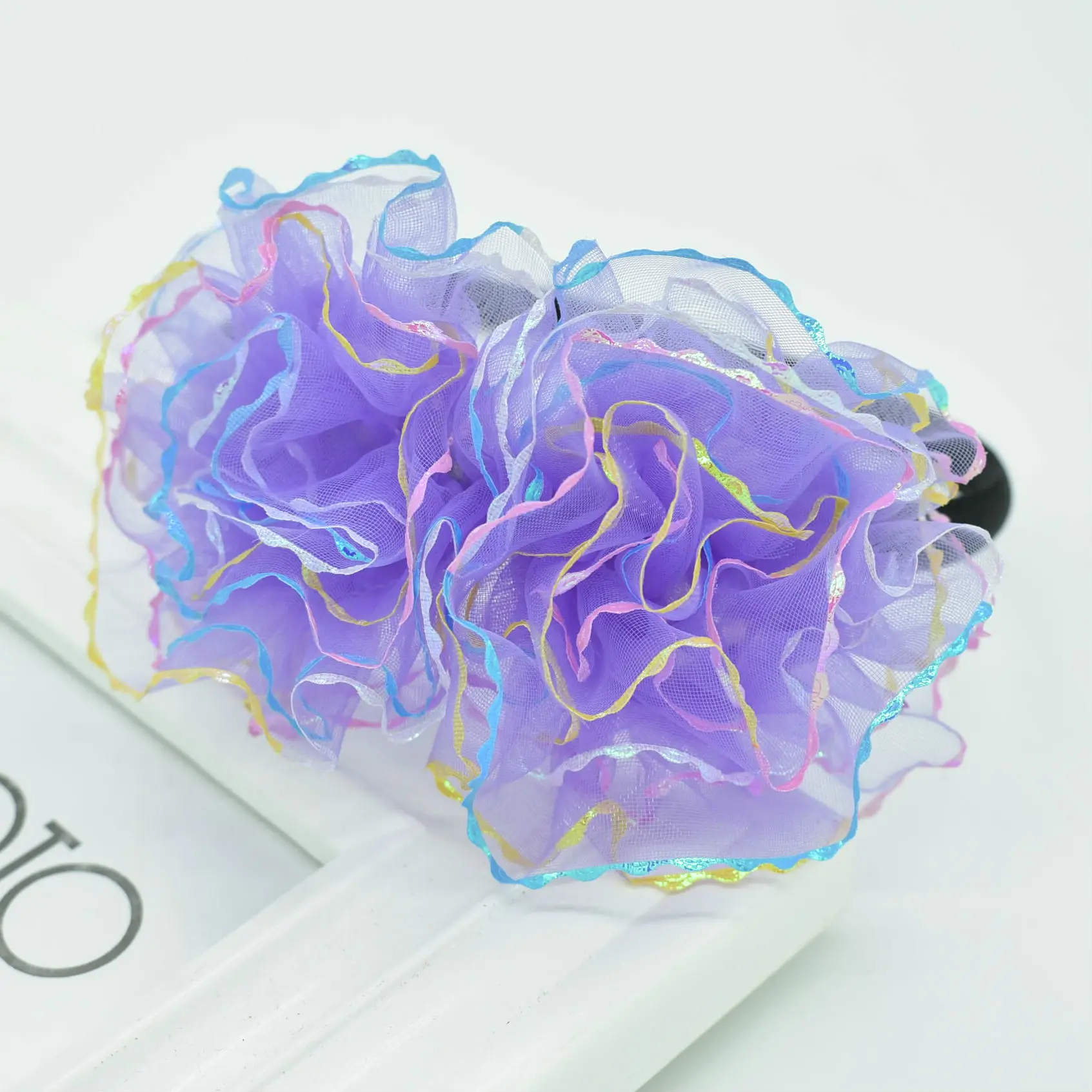 New product Children's lace headband Kids colorful transparent Flower hair accessories Wavy accessory | Детская одежда и обувь