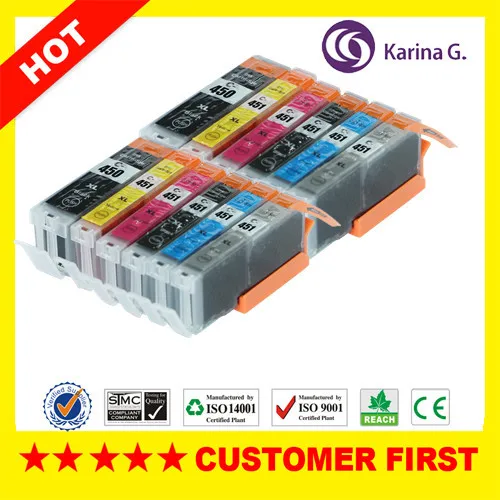 12PK совместимый чернильный картридж для принтера PGI 450xl CLI451xl Canon PIXMA MG6340 Ip7240|ink