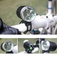 triple wick t6 bike cycling led light high brightness connect usb interface waterproof flashlight for bicycle handlebar