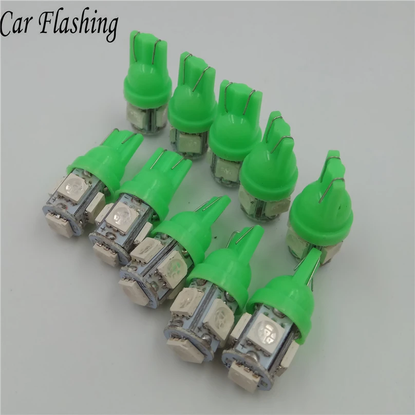 Автомобильный мигающий 100 шт. рекламный светодиод T10 5 smd 1206 5led 5SMD автомобильный