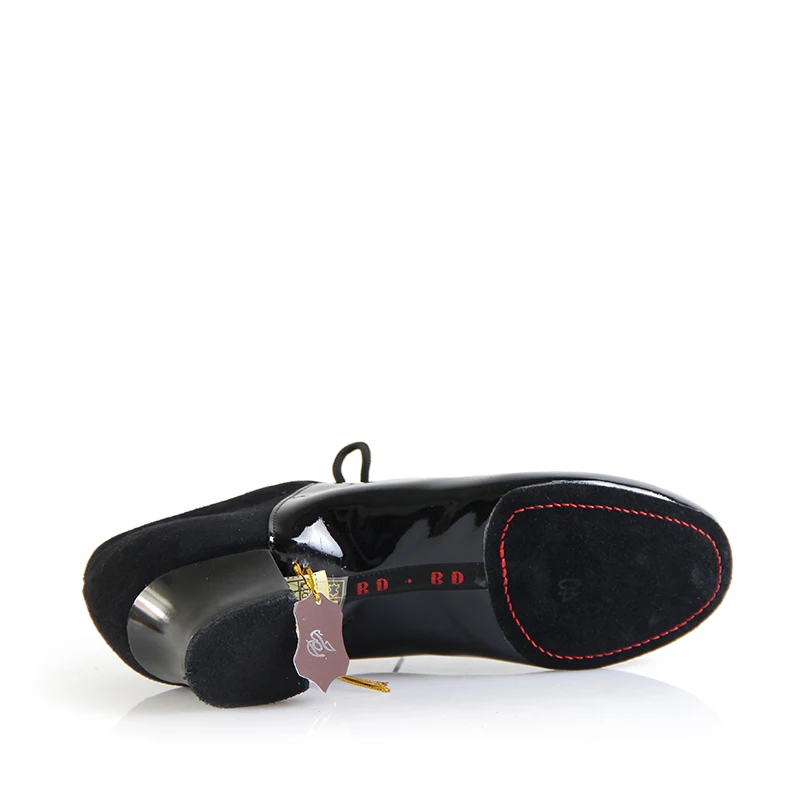 Sneakers Dance Shoes Ballroom Latin Shoes Jazz Import patent leather Comfortable heel High - end professional Black heel 4.5 cm