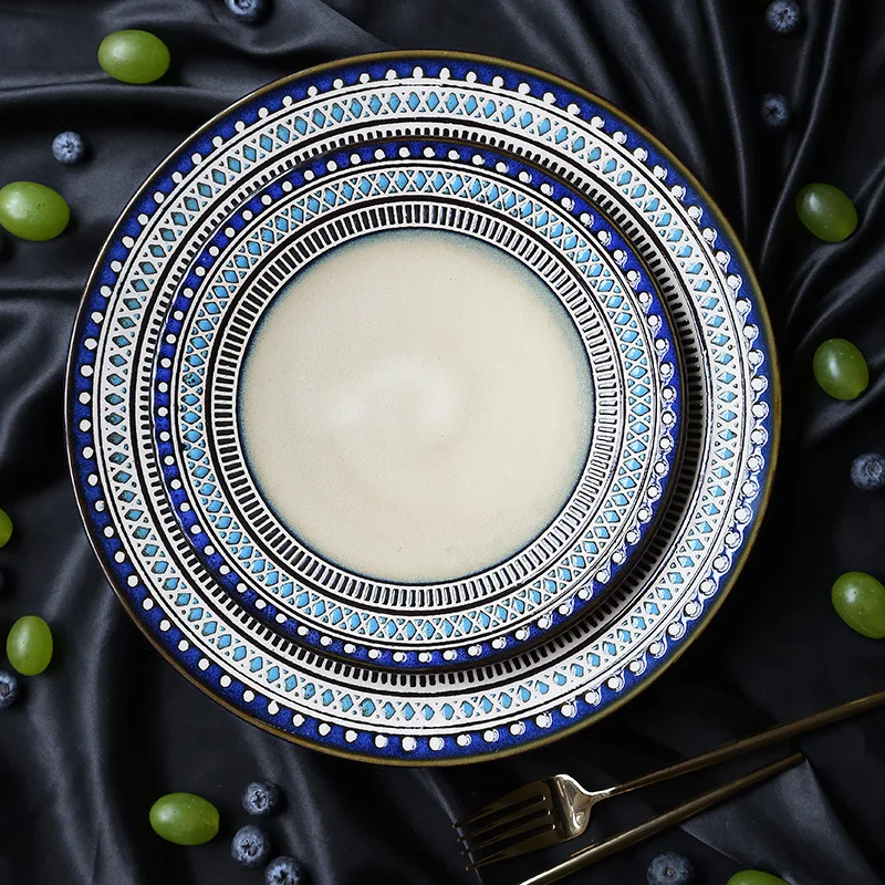 

Exotic Dinnerware Sets Creative Ceramic Dinner Plates Western Food Steak Plate Salad Noodle Bowl Mug Kitchen Household Tableware