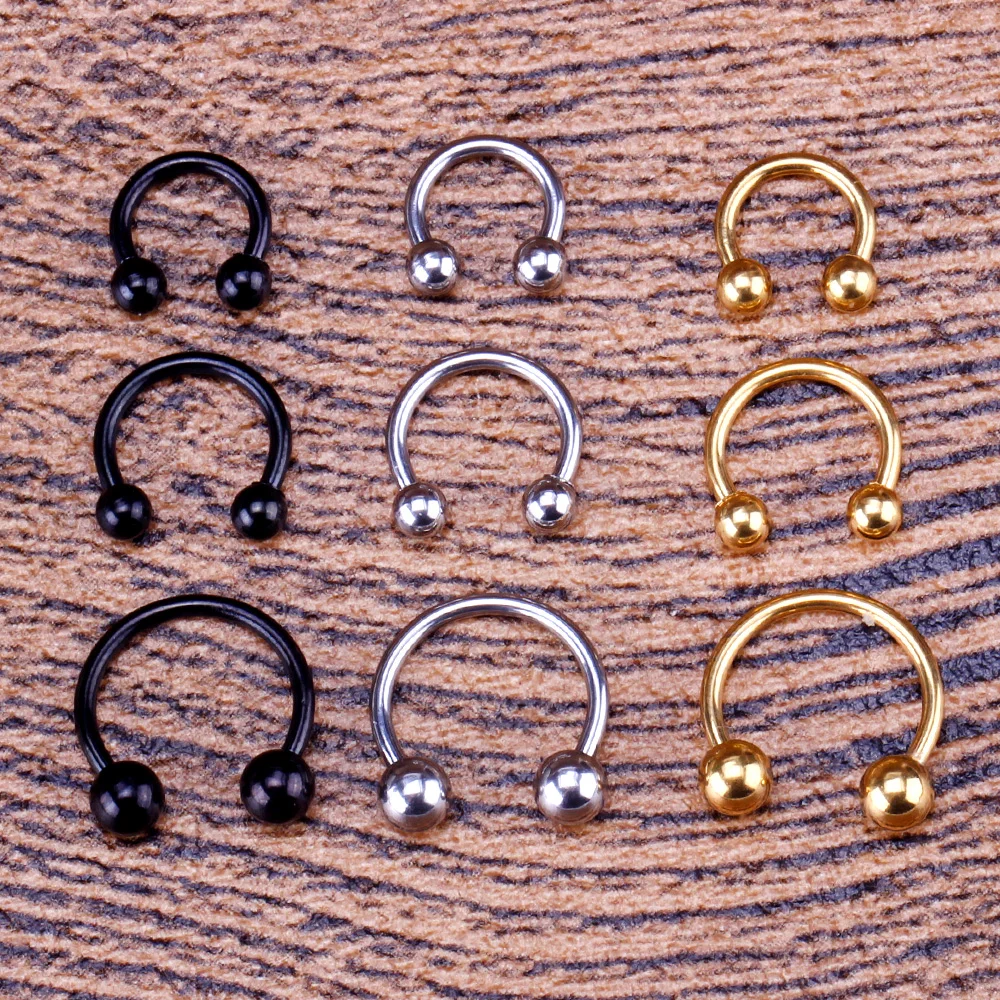 LUXUSTEEL 9 шт. Золотое и Серебряное хирургическое кольцо из нержавеющей стали с