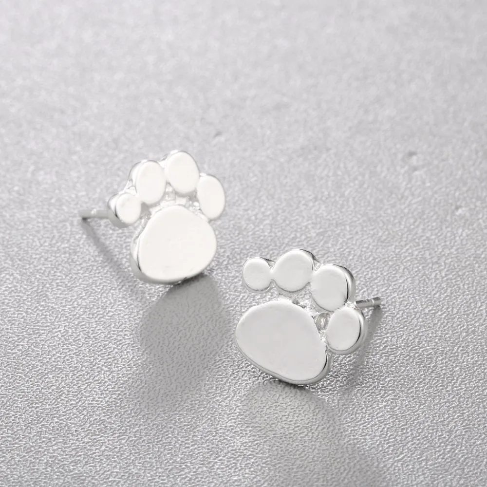 Chengxun милая собака/кошка/Bear Paw Серьги гвоздики цвет серебристый Золотой панк