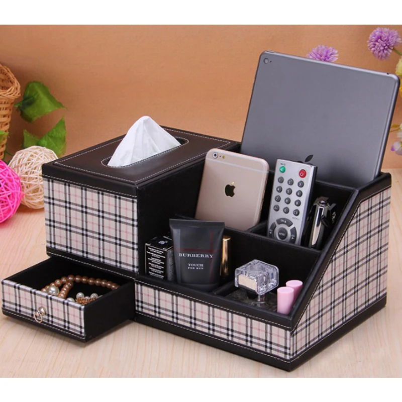 Creative Large Capacity Leather File Holder Case Pen Paper Cases Office Stationery Girl Gift Good Ipad Holders Box