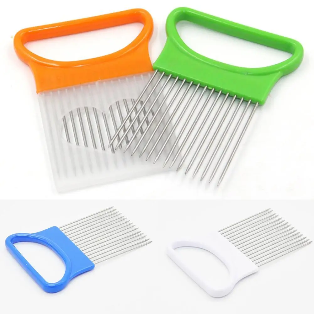 Режущий нож для лука держатель резки вилка томатная овощерезка направляющий