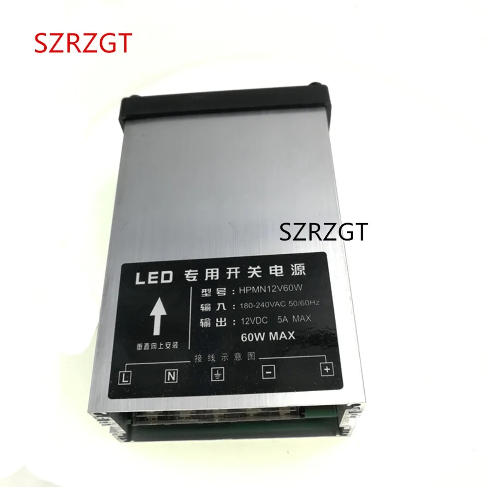 DC12V светодиодный открытый непромокаемые Питание 12V 5A 60W Светодиодный драйвер