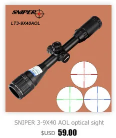 ZOS 3-9X40 E охотничий оптический прицел Mil Dot Wire сетка красный зеленый с подсветкой прицел с башенками Блокировка сброса