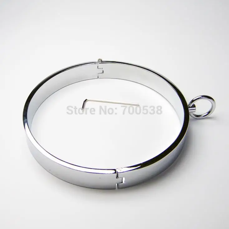 Ошейник для ролевых игр для взрослых Dia 14см Metal Neck Sex Collar, металлический для мужчин, игры в паре, бандаж.