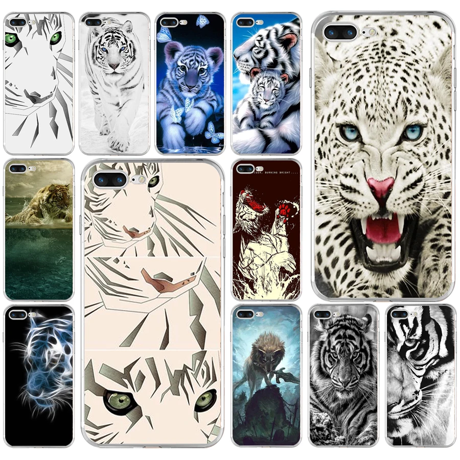 Мягкий силиконовый чехол 252AQ Tiger's Soul из ТПУ для Apple iPhone 6 6s 7 8 plus|Бамперы| |
